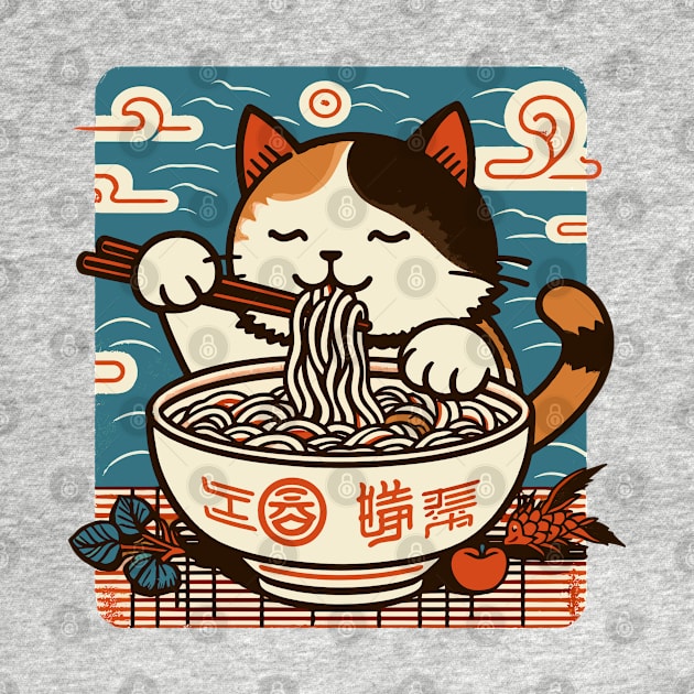 Cute Ramen Cat by Minisim